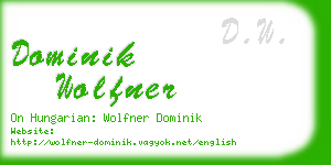 dominik wolfner business card